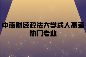 中南财经政法大学成人高考热门专业