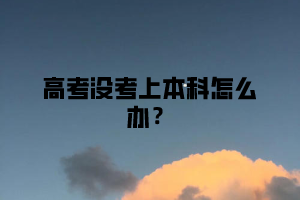 高考没考上本科怎么办?中南财经政法大学成人高考来帮你